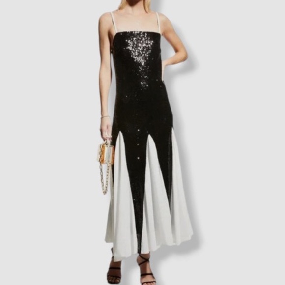 Mestiza sequin and chiffon dress